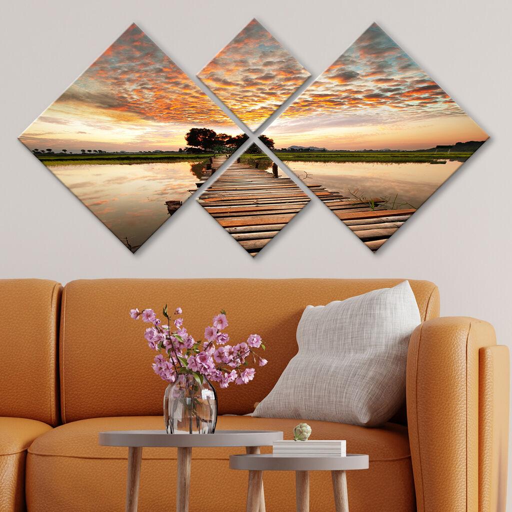 Слика Wallity 4MDF72082513, 60x115 см, 4 дела