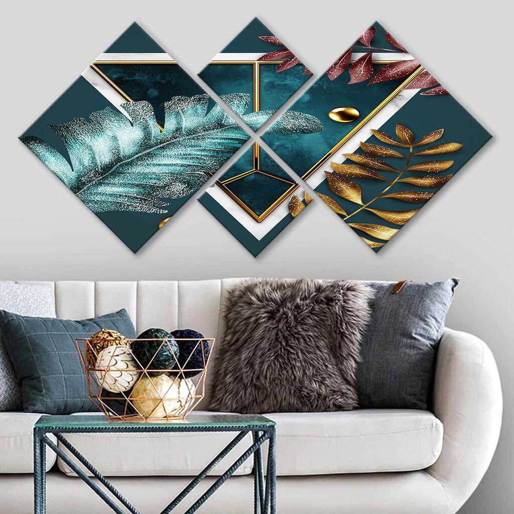 Слика Wallity 4MDF1730827432, 60x115 см, 4 дела