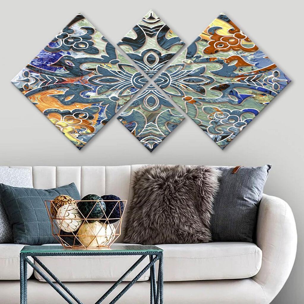 Слика Wallity 4MDF483427741, 60x115 см, 4 дела