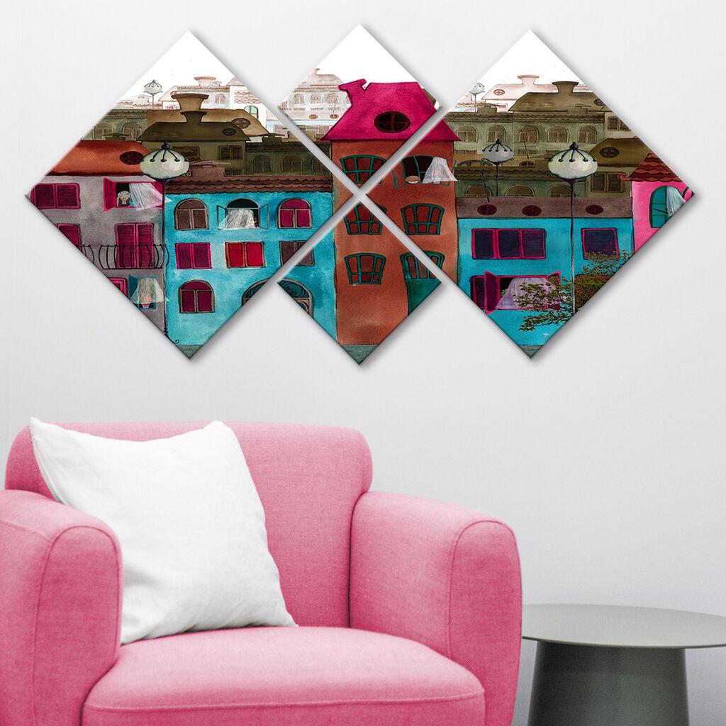 Слика Wallity 4MDF128063447, 60x115 см, 4 дела