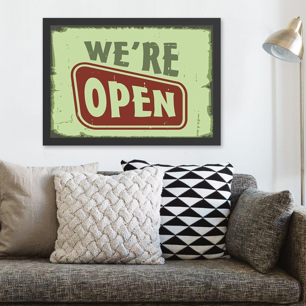 Врамена слика „We're Open" од Wallity, 35x45 см