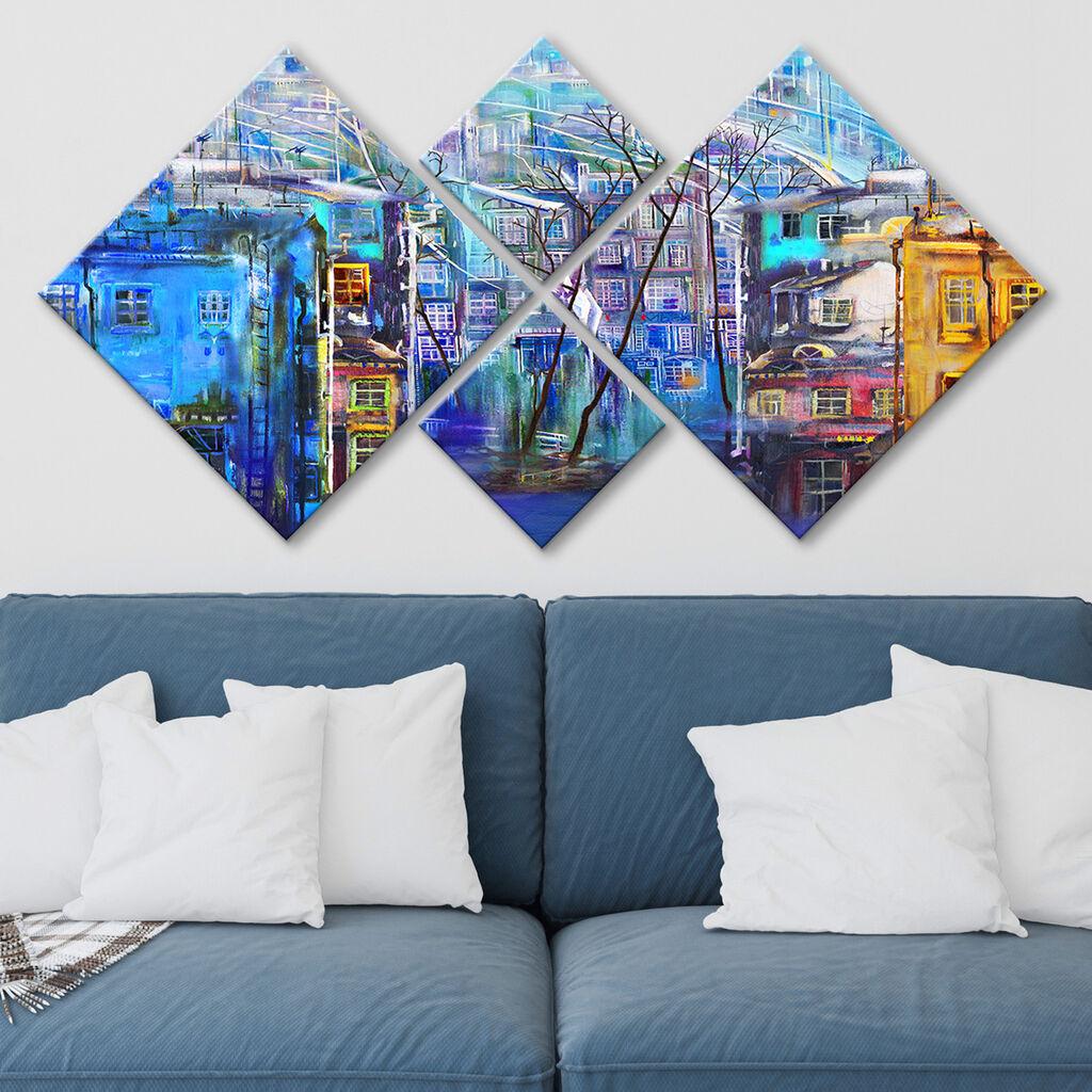 Слика Wallity 4MDF635417399, 60x115 см, 4 дела