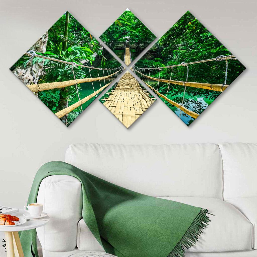 Слика Wallity 4MDF458089186, 60x115 см, 4 дела