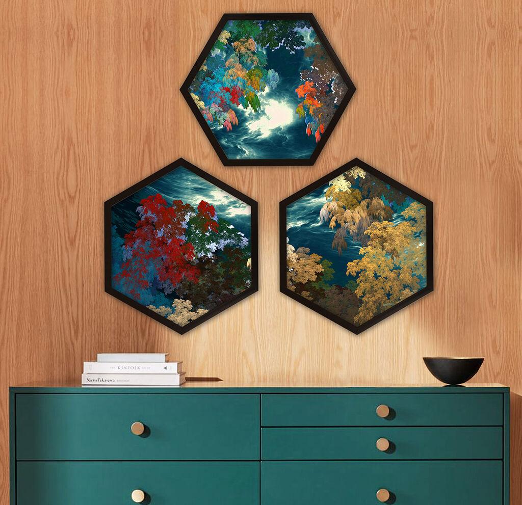 Wallity врамена слика 6GEN271268, 35x35 см, 3 дела