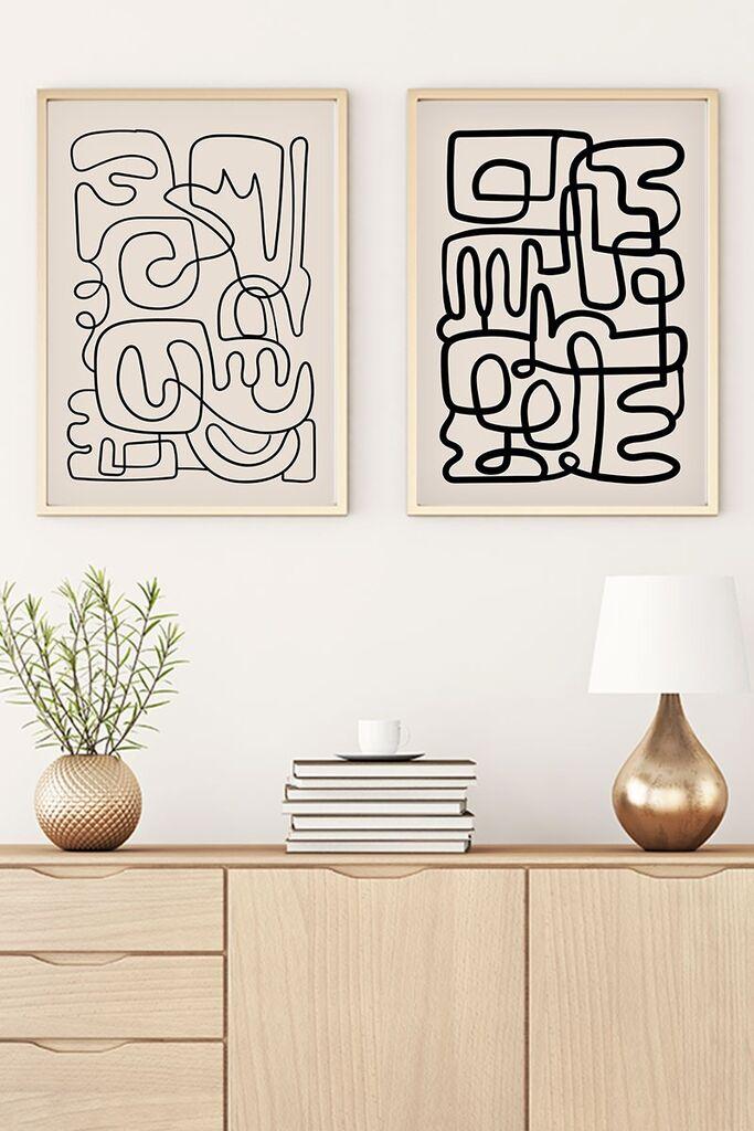 Слика во рамка Wallity Huhu184, 20x30 см, 2 дела