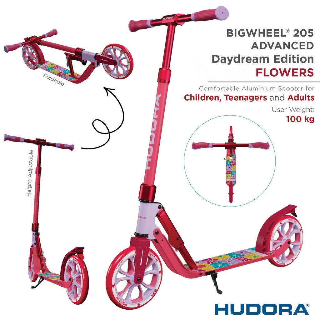 Hudora Тротинет BigWheel® 205 Advanced Daydream Edition, Flowers
