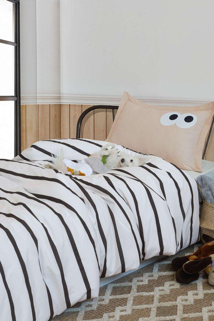 Комплет постелнина L'essentiel Maison Смешно, 140x200 см, бела