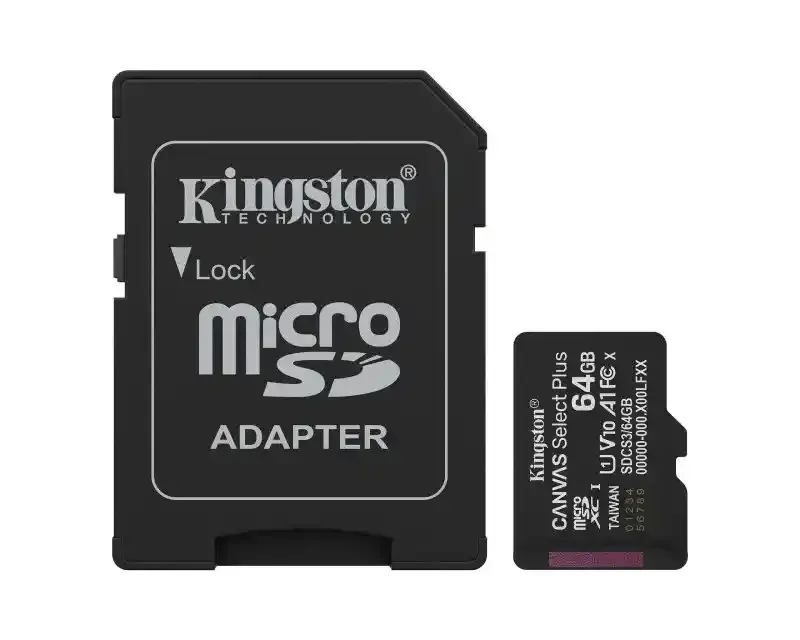 KINGSTON Мемориска картица Micro SD 64GB + SD адаптер SDCS3/64GB класа 10