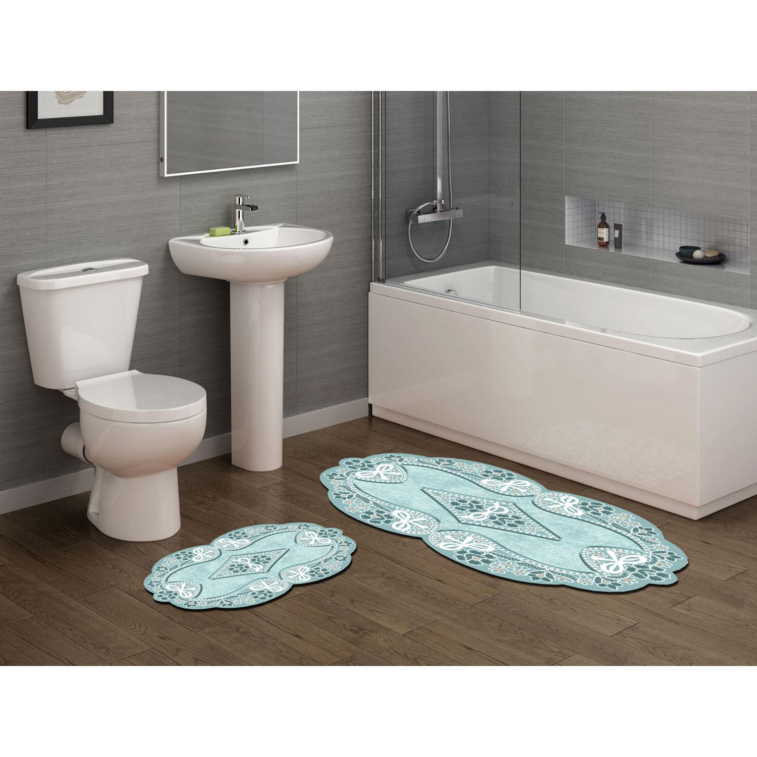 L'essentiel Maison Сет од 2 килими за бања Сина