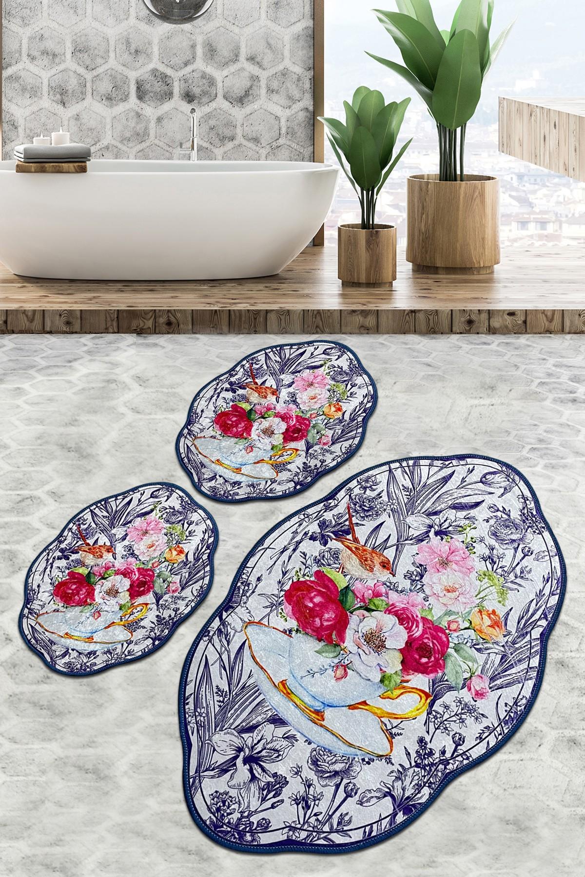 L'essentiel Maison Сет од 3 килими за бања Шарени