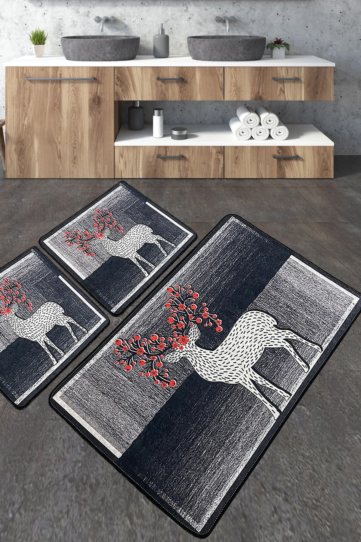 L'essentiel Maison Сет од 3 килими за бања Шарени