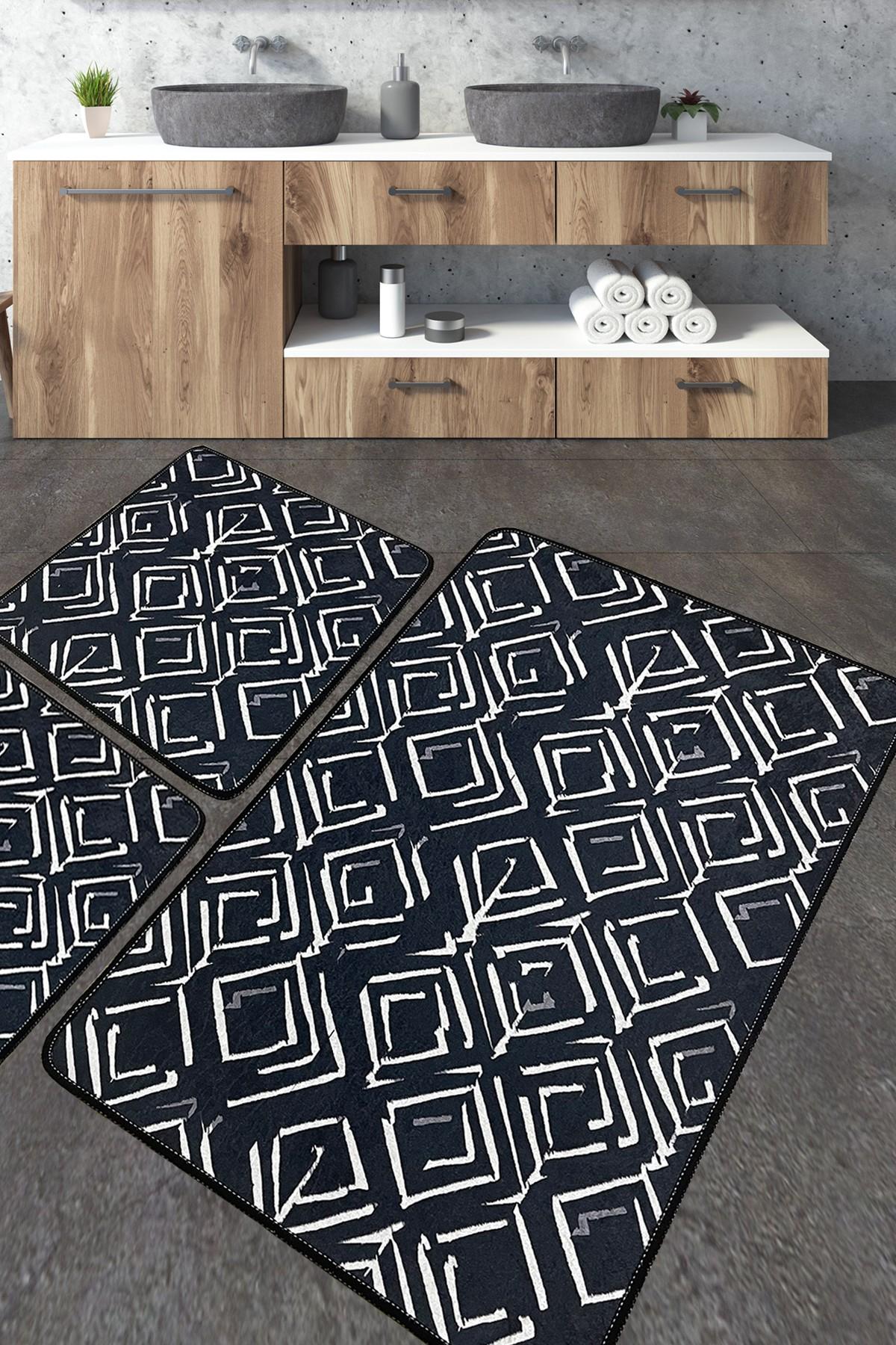 L'essentiel Maison Сет од 3 килими за бања Шарени