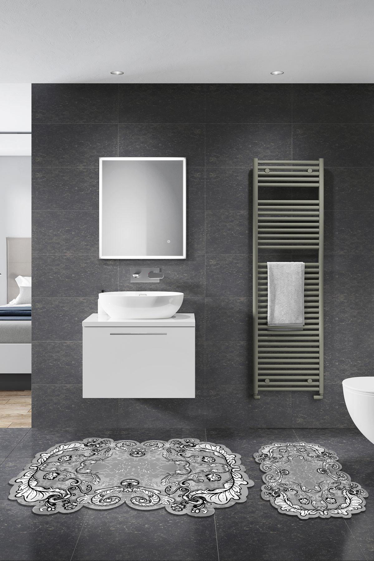 L'essentiel Maison Сет од 2 килими за бања Греј