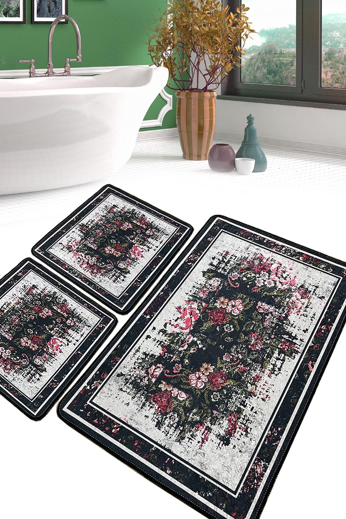 L'essentiel Maison Сет од 3 килими за бања Шарени