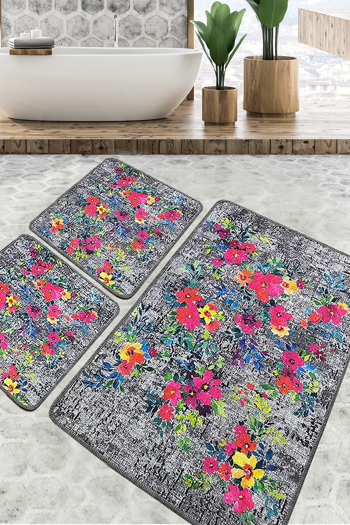 L'essentiel Maison Сет од 3 килими за бања Шарени