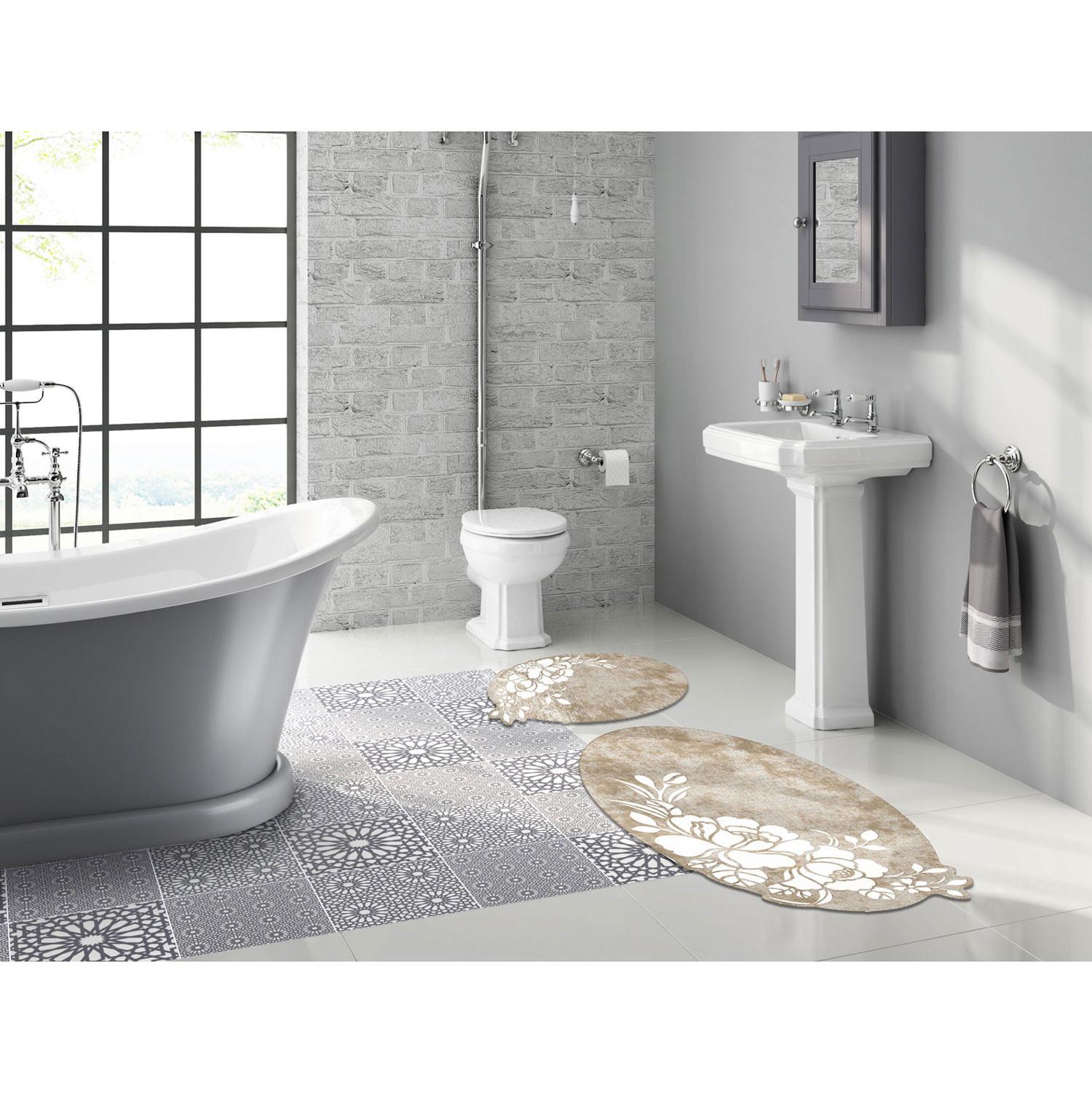 Комплет од 2 теписи за бања L'essentiel Maison, крем боја