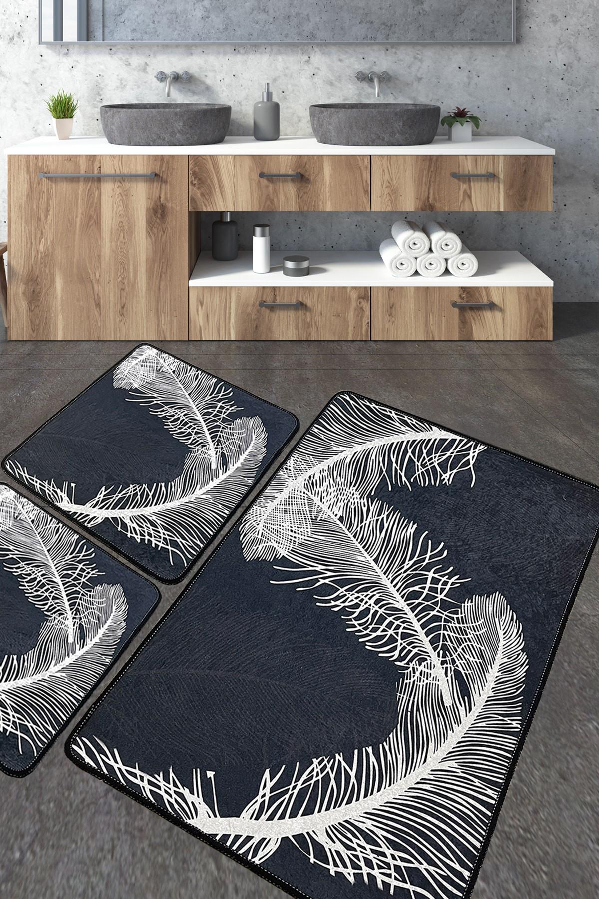 L'essentiel Maison Сет од 3 килими за бања Шарени