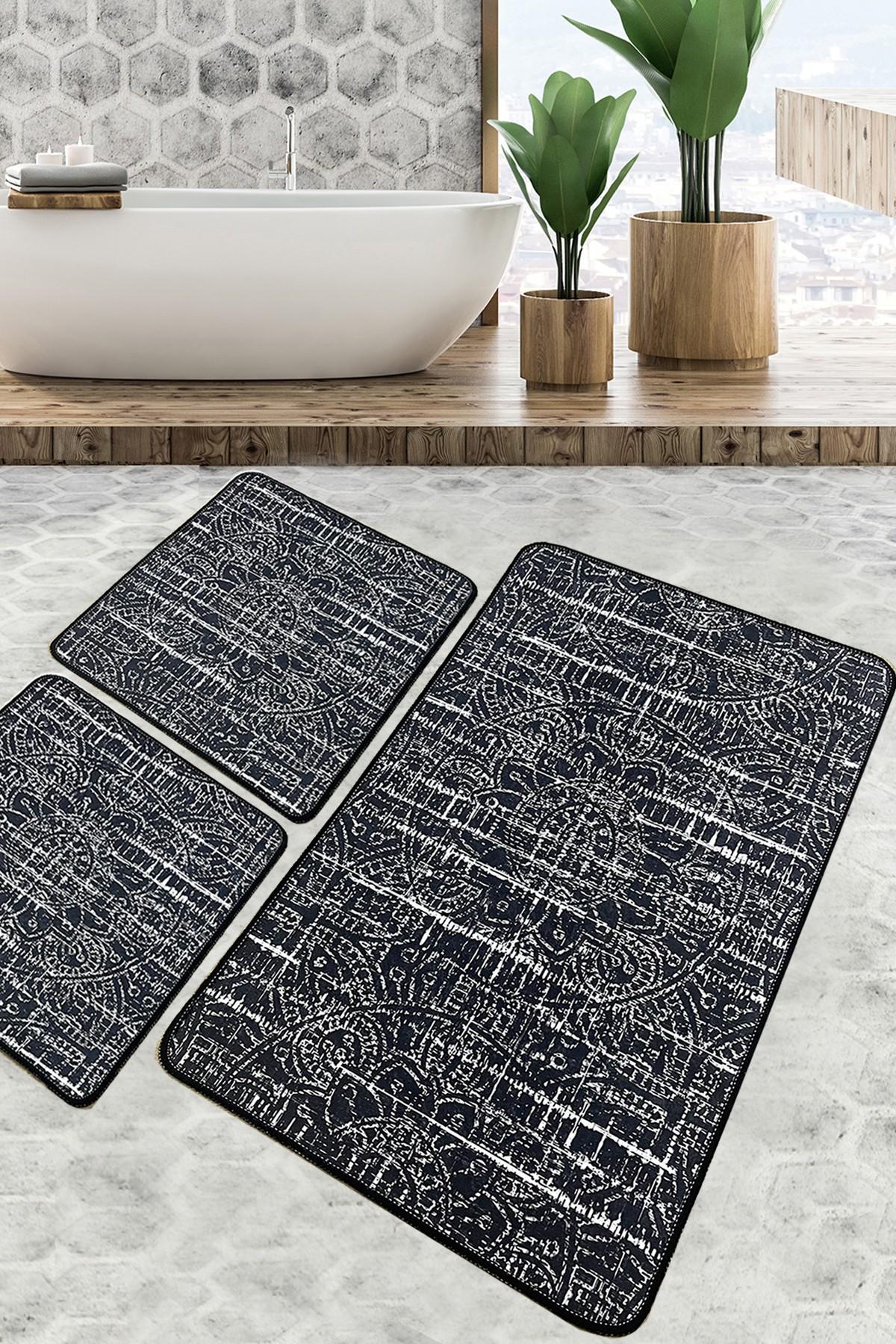 L'essentiel Maison Сет од 3 килими за бања Шарени