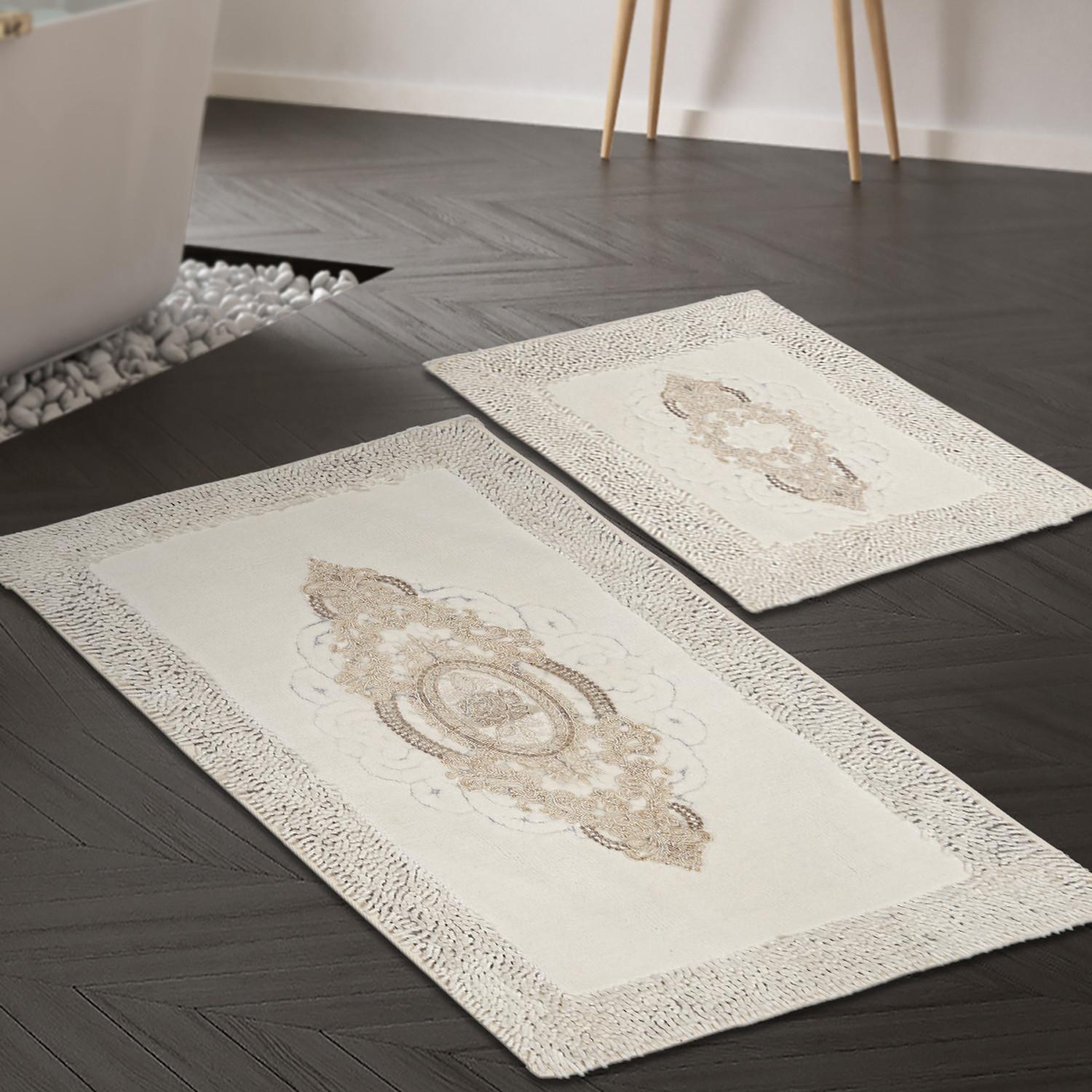 Комплет од 2 теписи за бања L'essentiel Maison, крем боја