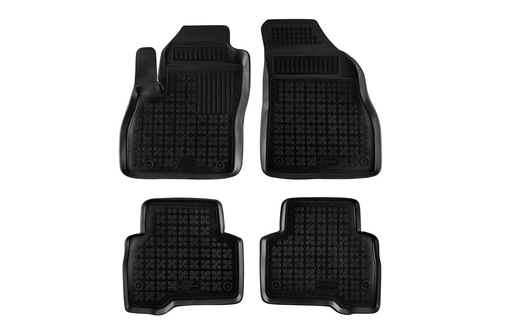 REZAW-PLAST Гумени патосници за Citroen Nemo 2008-2017 Fiat Fiorino Qubo по 2007 година 4 дела црни
