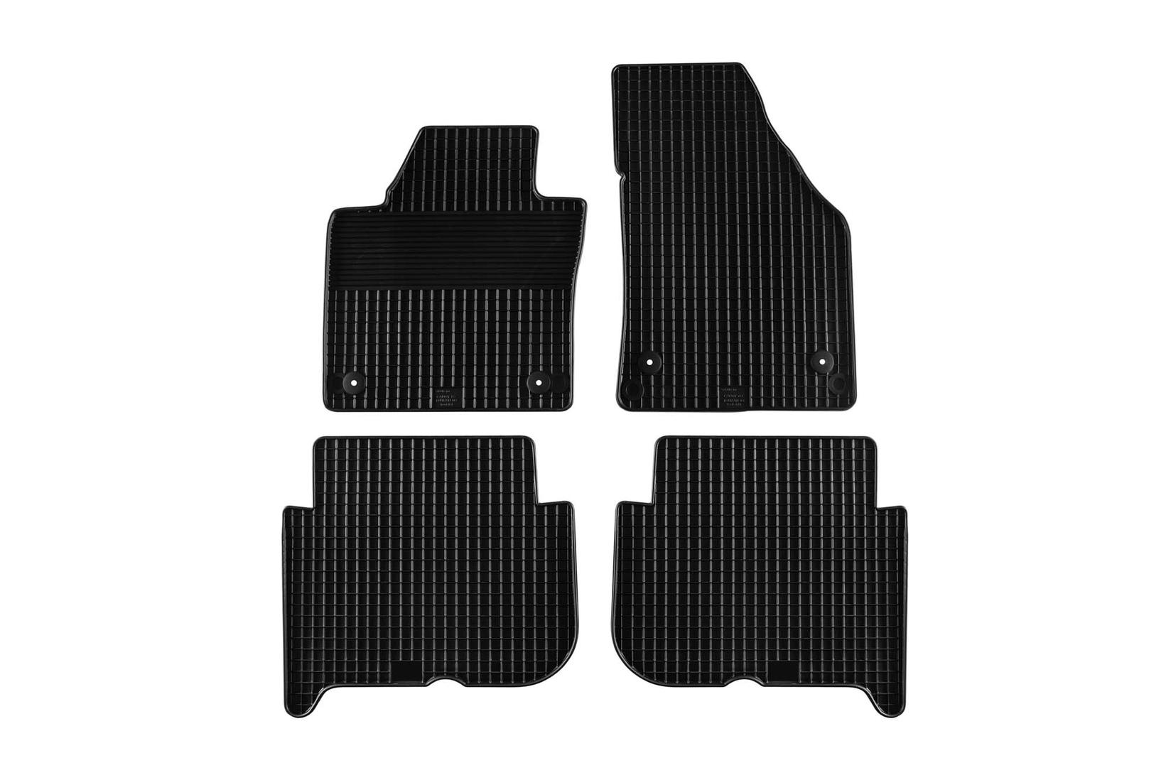 GUMARNY ZUBRI Гумени патосници за VW Touran 2003-2015 4 дела црни со округли отвори