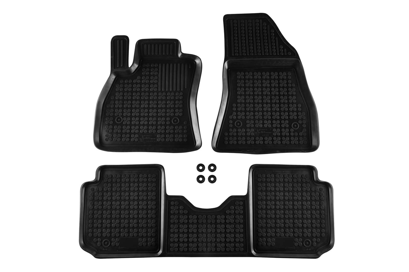 REZAW-PLAST Гумени патосници за Fiat 500L по 2013 година 7 места 3 дела црни