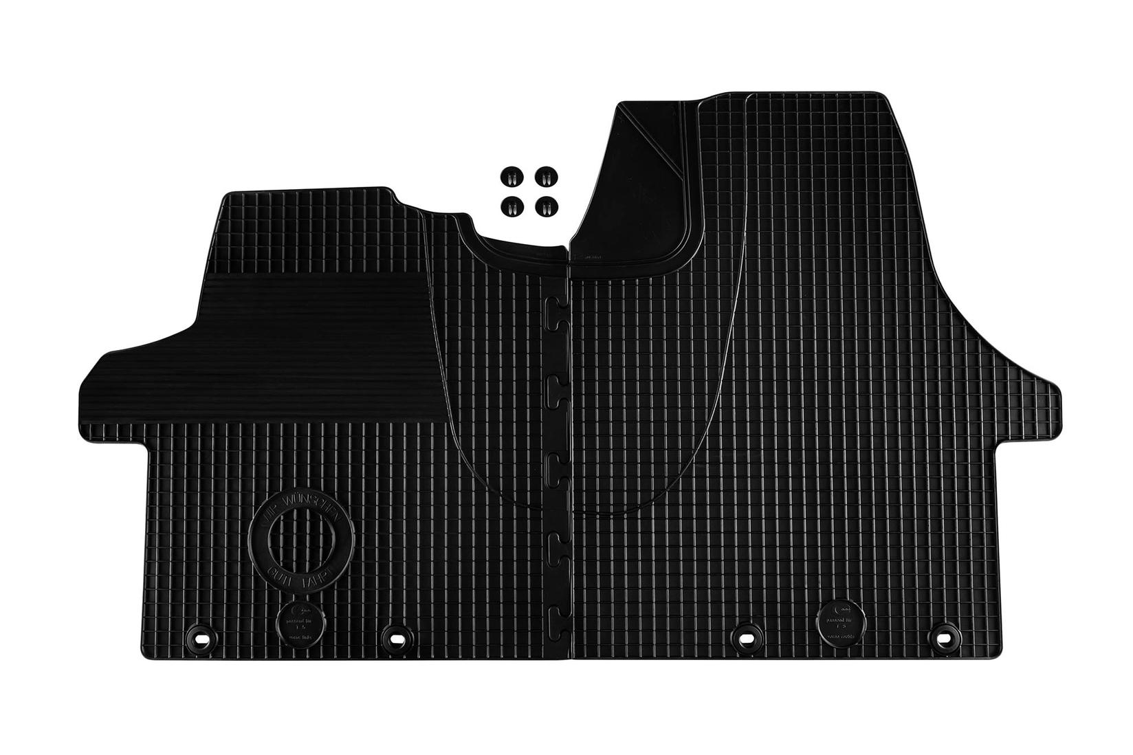 GUMARNY ZUBRI Гумени патосници за VW Transporter Т5 2003-2010 2 дела црни