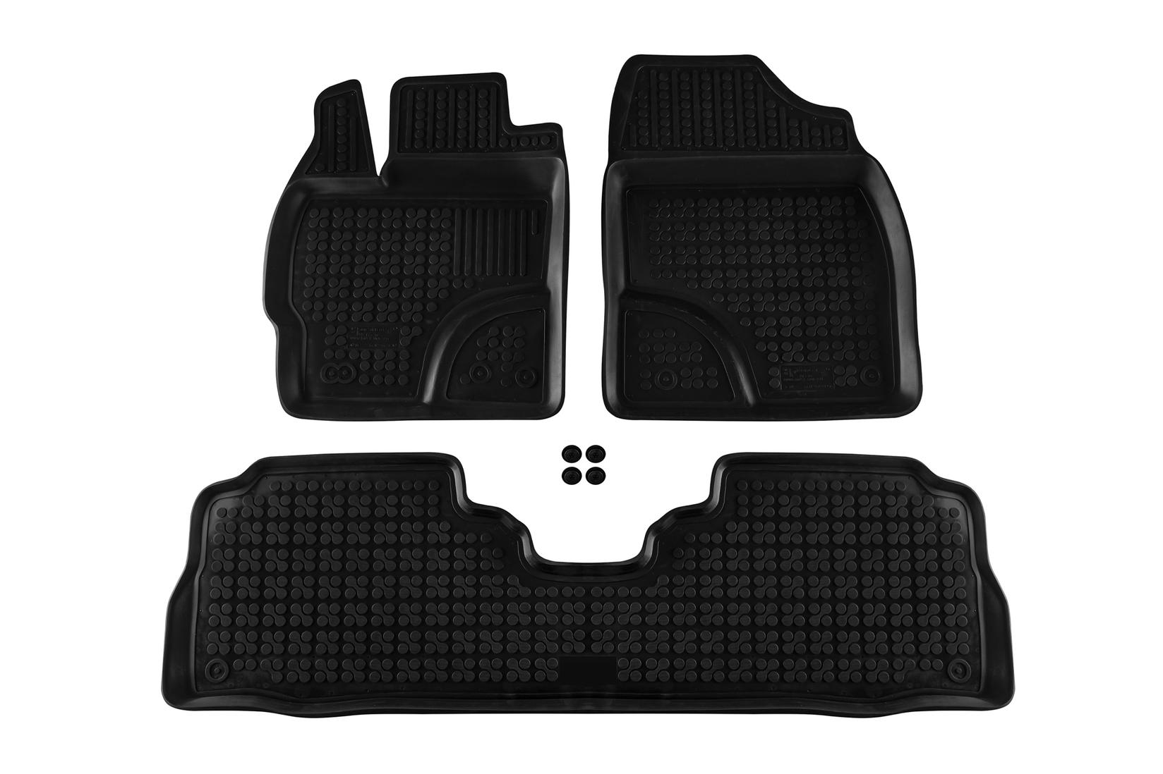 REZAW-PLAST Гумени патосници за Toyota Prius+ 2012-2015 3 дела црни