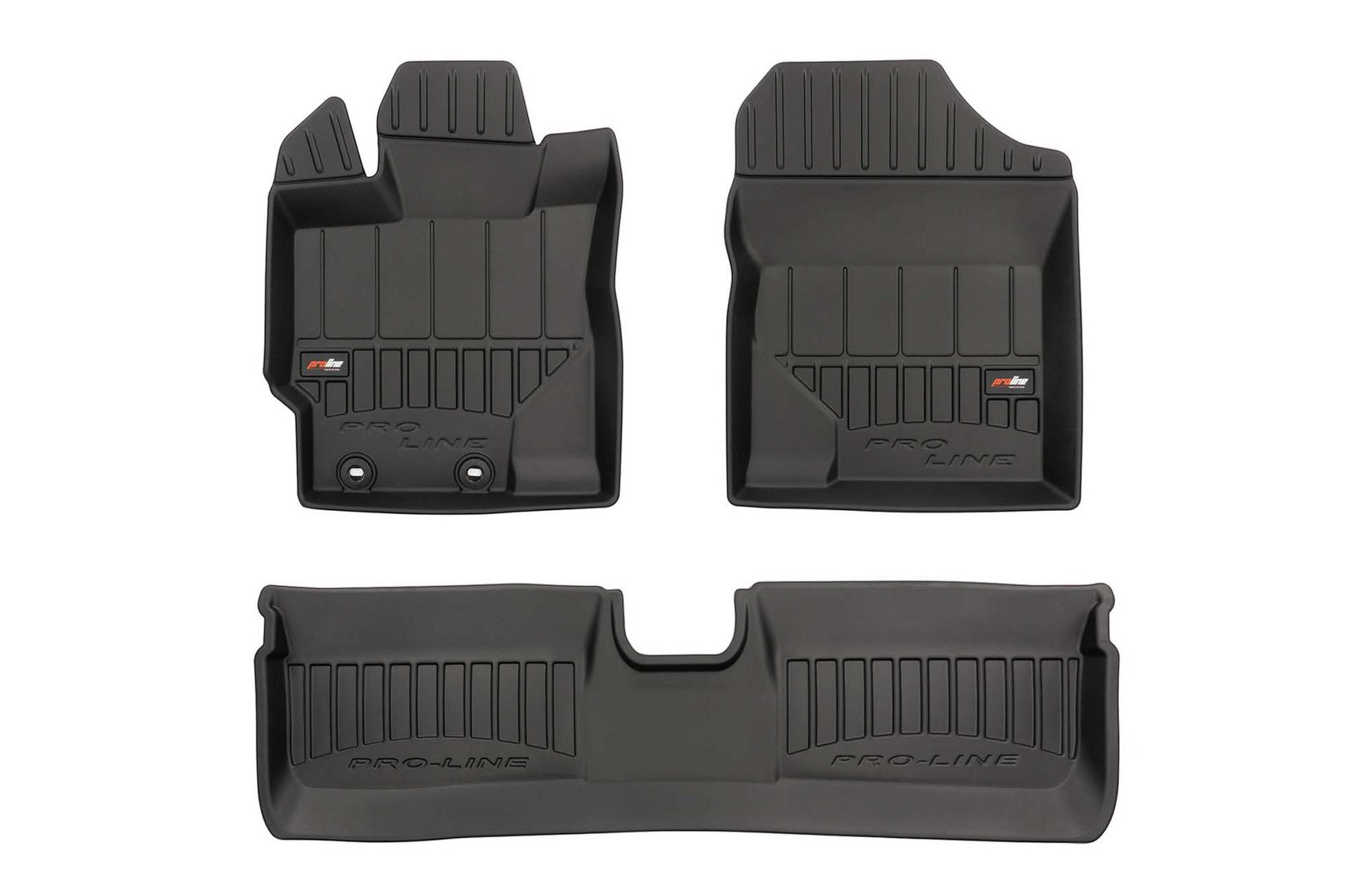 FROGUM 3D Гумени патосници за Toyota Yaris 2011-2019 3 дела црни не пасуваат на Хибрид