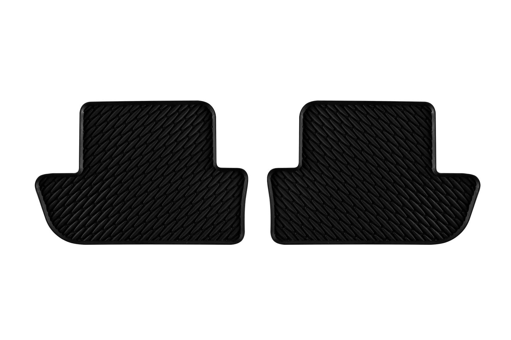 BMW Задни Гумени патосници за BMW серија 6 F12 F13 2011-2018 2 дела црни