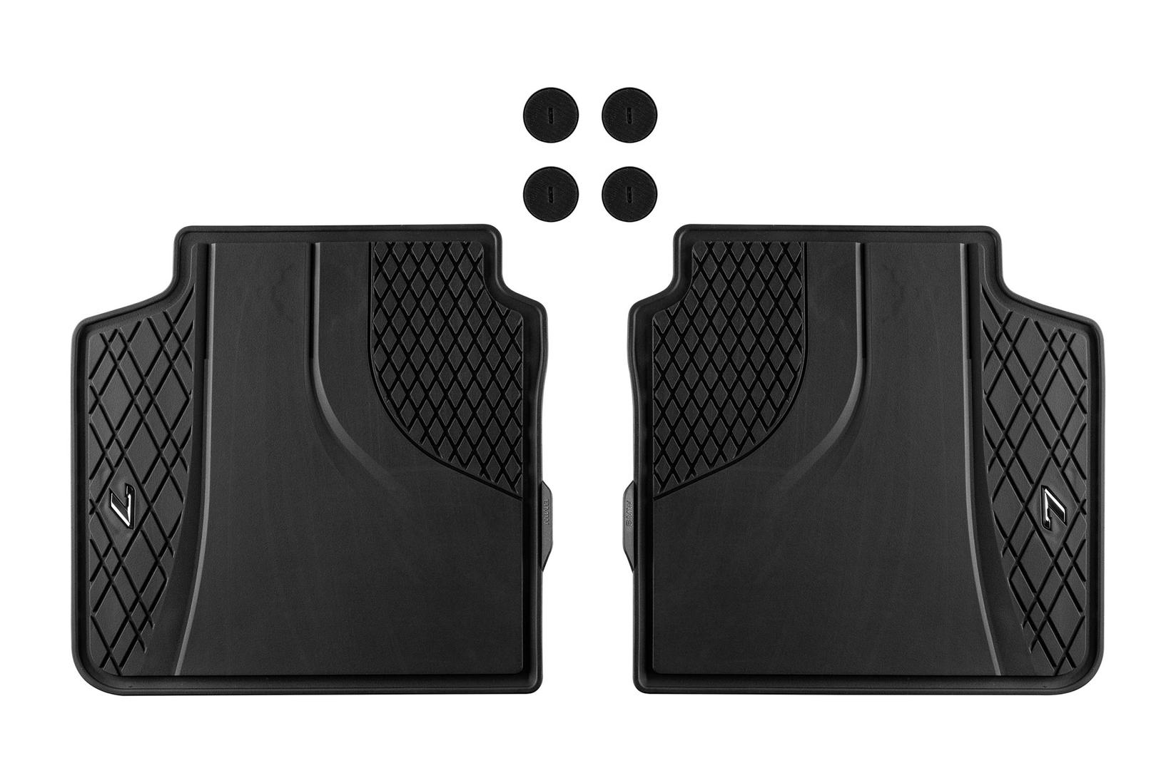 BMW Задни Гумени патосници за BMW серија 7 G12 по 2015 година 2 дела црни