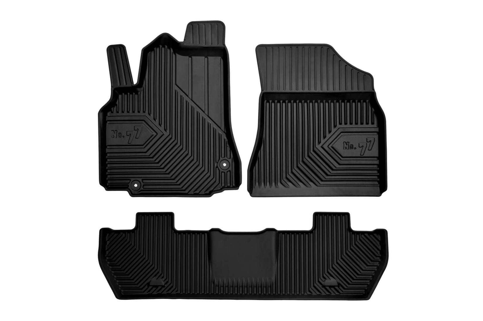 FROGUM 2.5D Гумени патосници модел 77 за Citroen Berlingo Peugeot Partner 2008-2019 3 дела црни