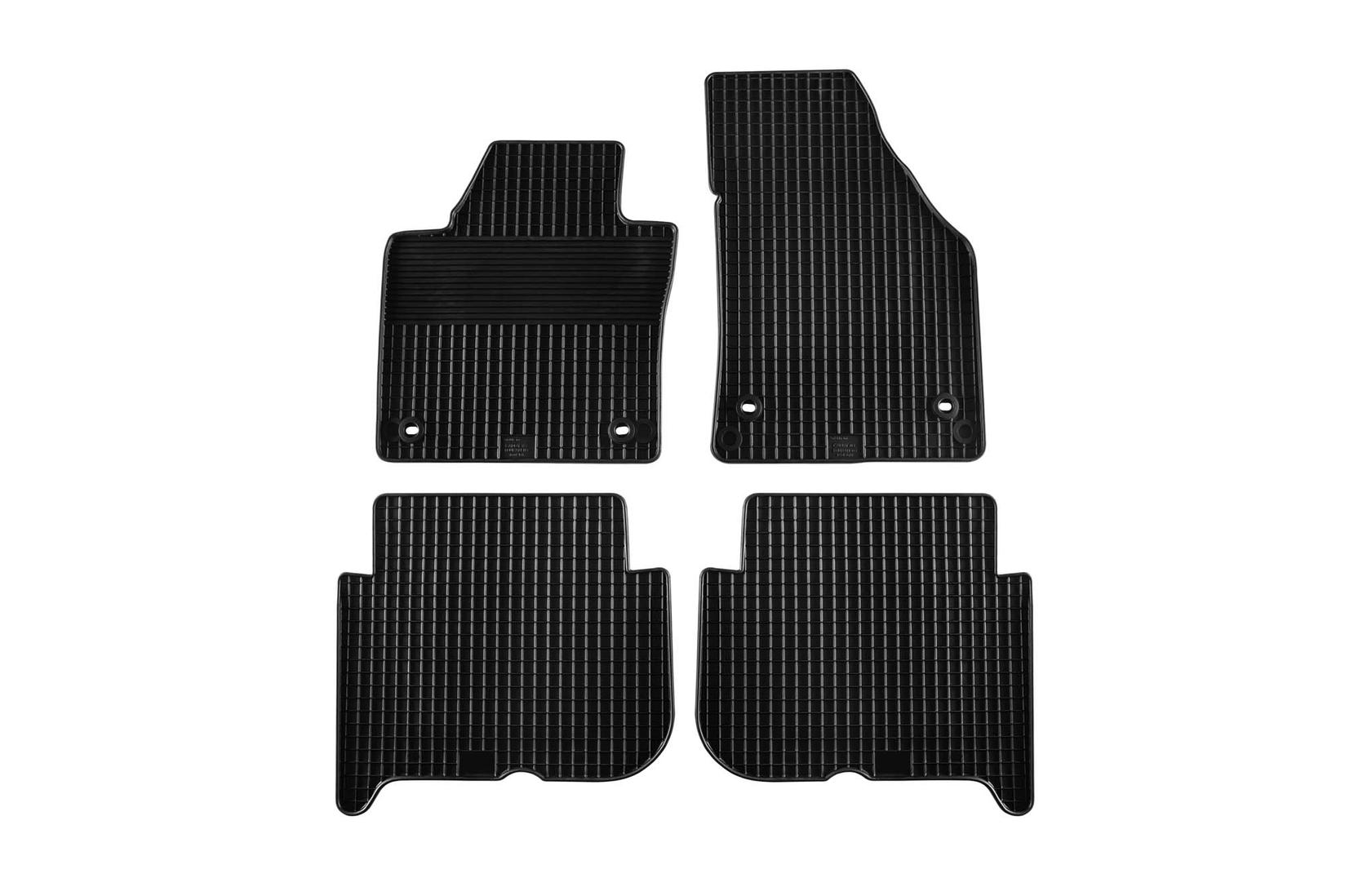 GUMARNY ZUBRI Гумени патосници за VW Touran 2003-2015 4 дела црни со овални отвори