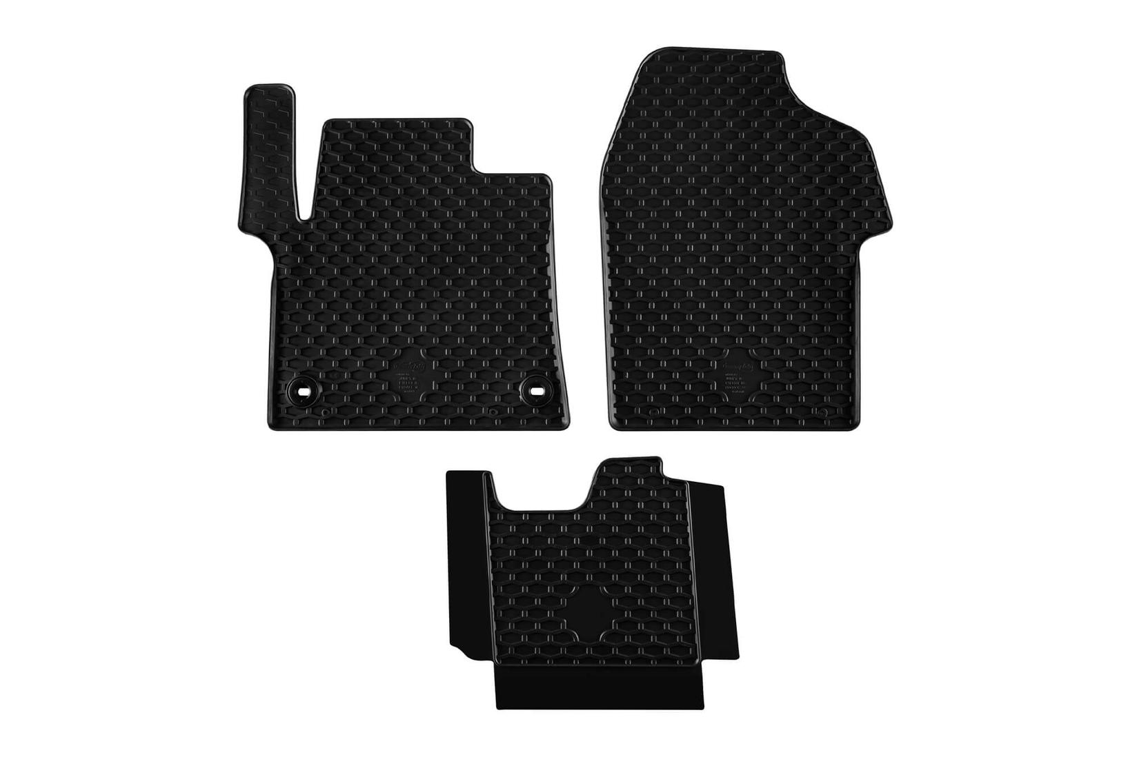 GUMARNY ZUBRI Гумени патосници за Citroen Peugeot Toyota Opel со овални отвори 3 дела