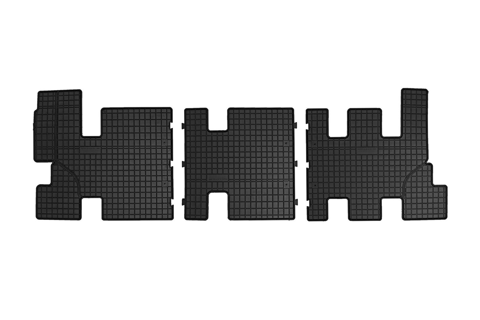 FROGUM Гумени патосници за Ford Transit Custom Tourneo Custom 2012-2017 за 3-ри ред седишта 3 дела