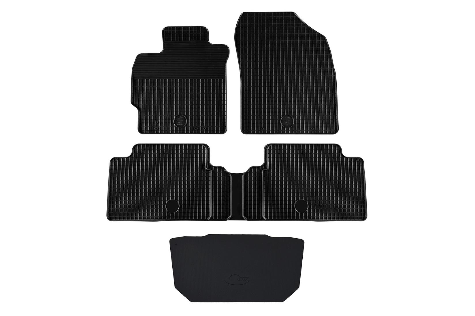 GUMARNY ZUBRI Гумени патосници за Toyota Auris 2007-2012 со Патосница за средината 5 дела црни