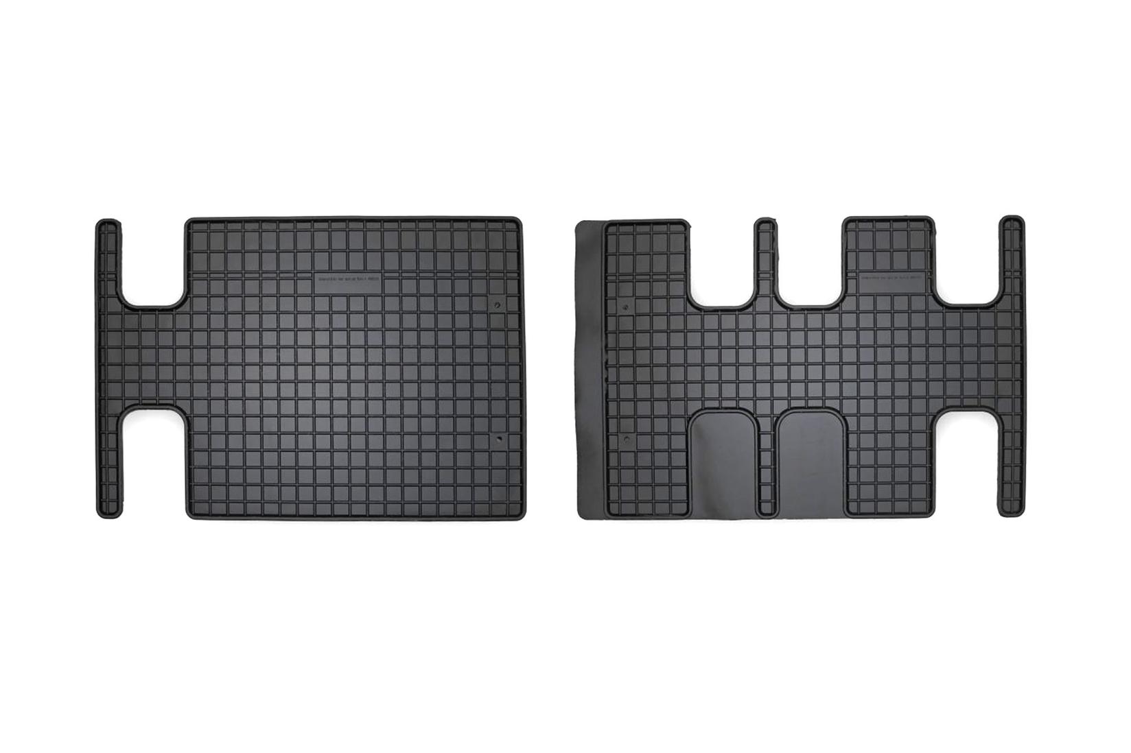 FROGUM Гумени патосници за Citroen Jumpy по 2016 година за 3-ри ред седишта 2 дела црни