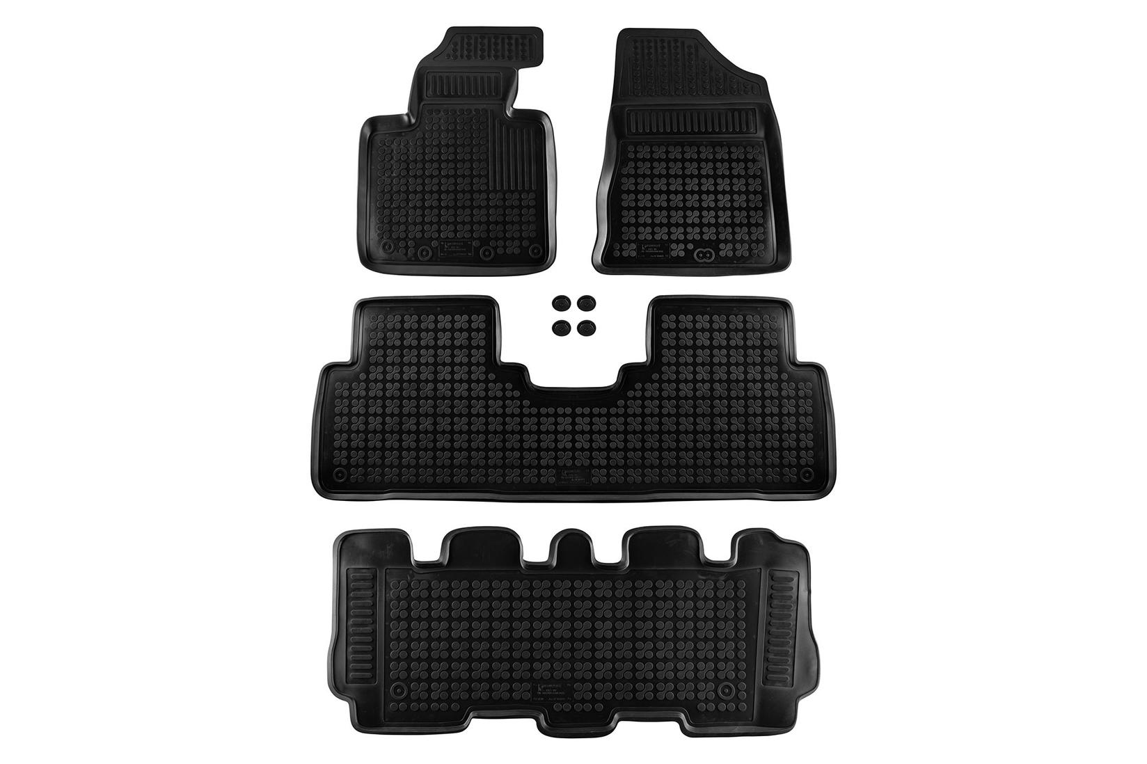 REZAW-PLAST Гумени патосници за Kia Sorento 2015-2020 7 места 4 дела црни