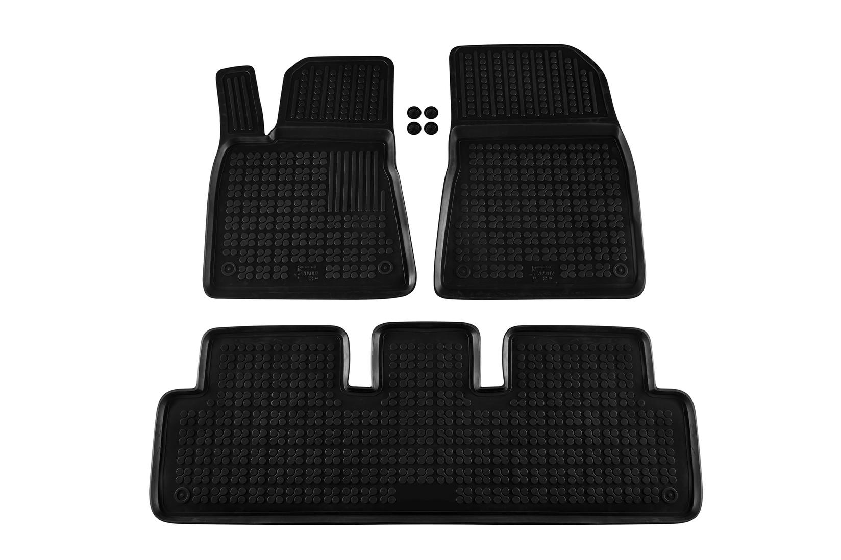 REZAW-PLAST Гумени патосници за Tesla Model 3 по 2017 година 3 дела црни