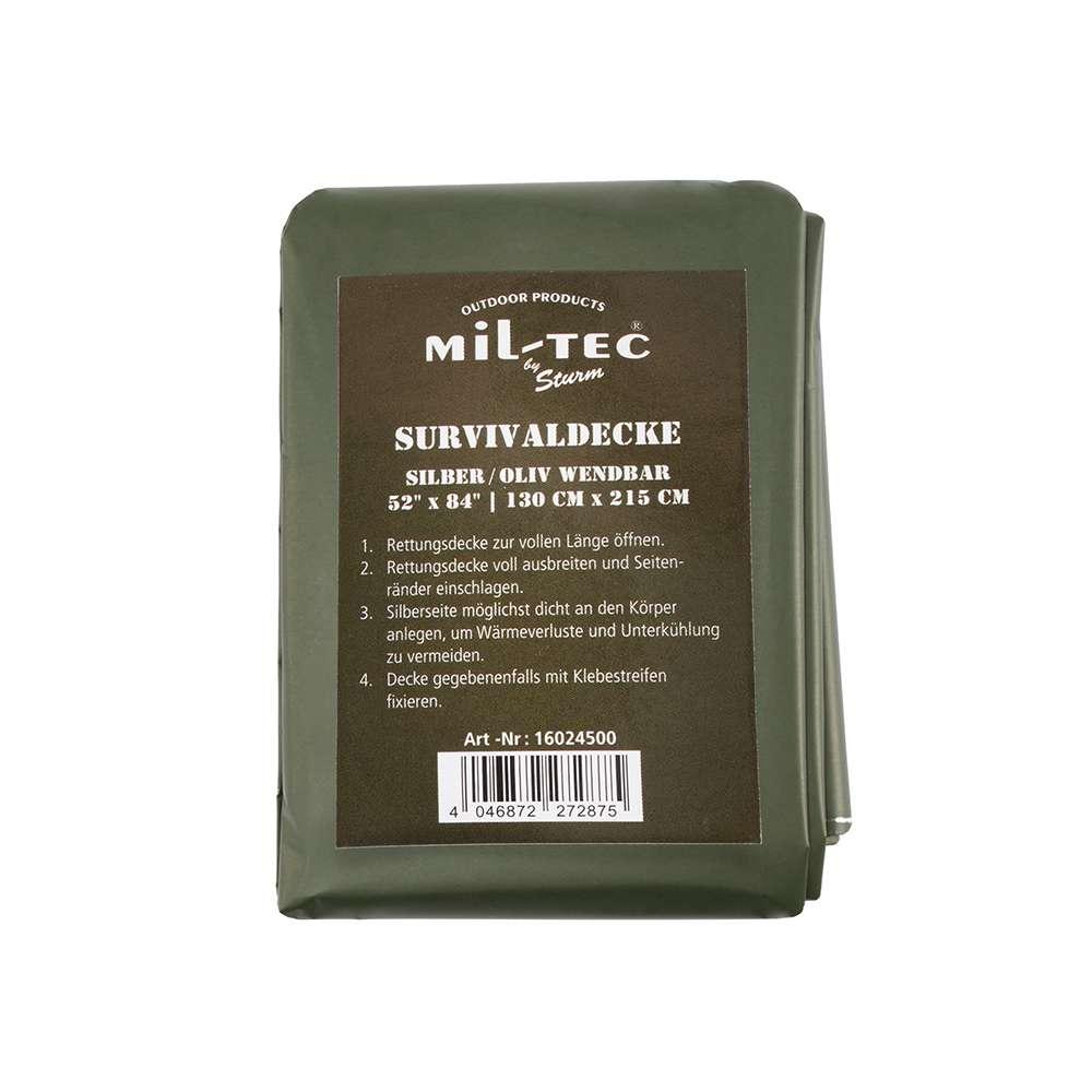 MIL TEC  Ќебе за итни случаеви сребрено-маслинесто
