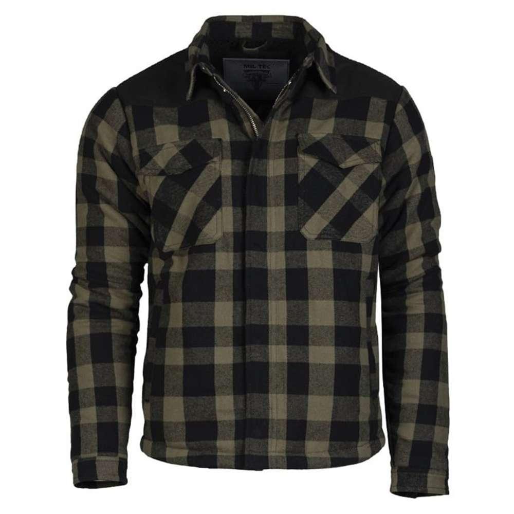 MIL-TEC Кошула на долги ракави црна/od lumberjacket