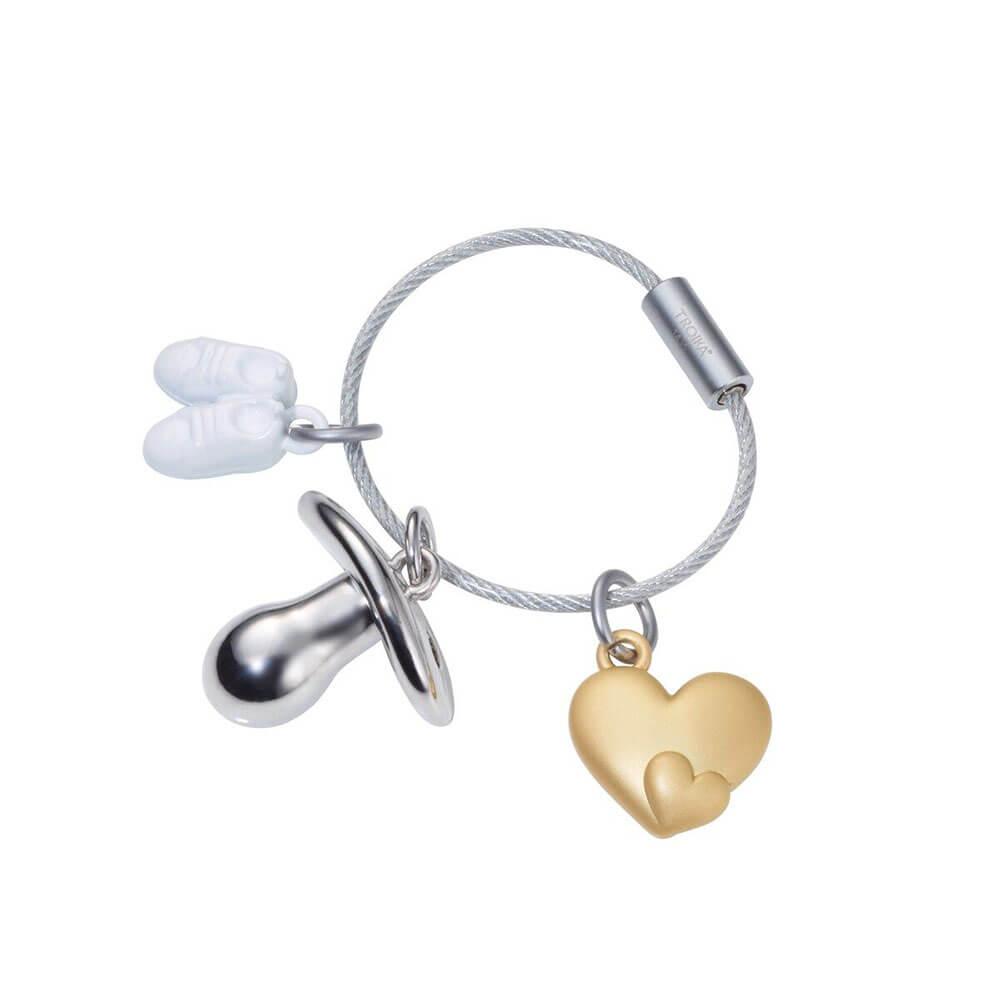 TROIKA Приврзок , dummy, heart, babyshoes
