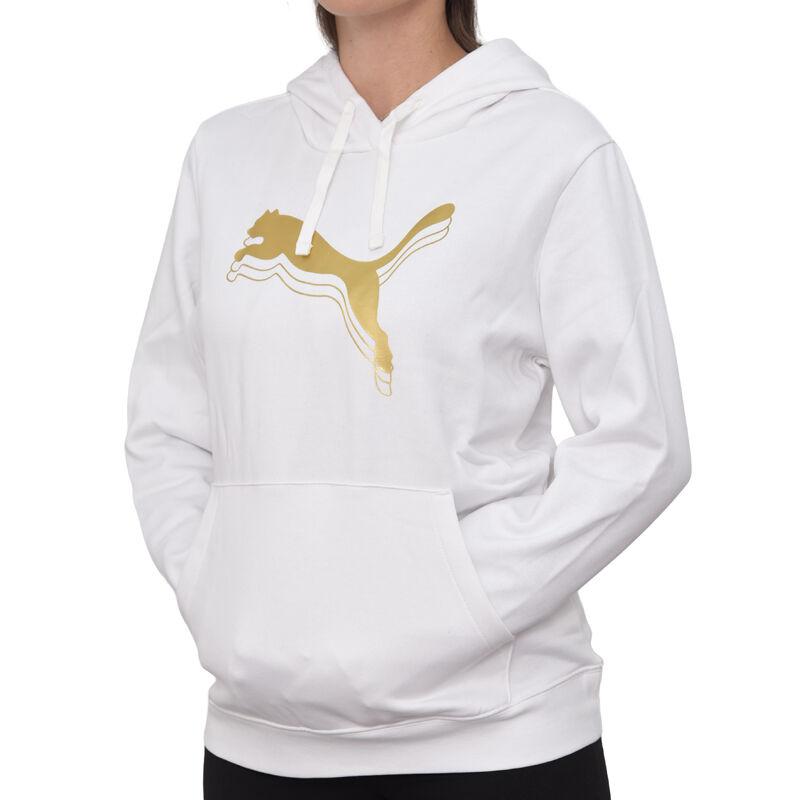 Женска металик дуксерка Puma Ess Fl, бела