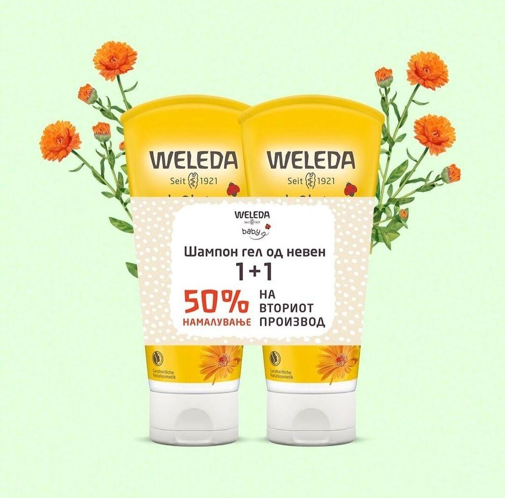 Weleda Baby Шампон И Гел за Туширање од Невен 200Ml Промо Сет -50% на Вториот Производ
