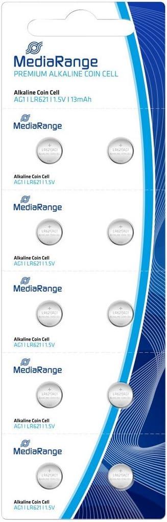 MEDIA RANGE Батерија, Алкална, AG13, 1.5V, Сет 1/10, Premium, LR44, MRBAT113