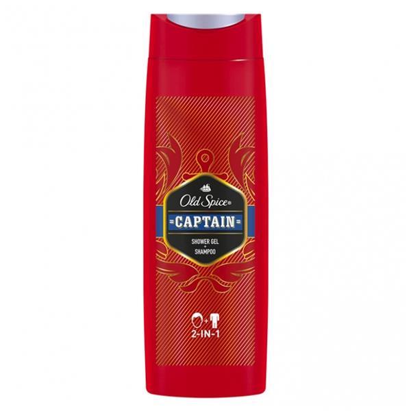 OLD SPICE 2 во 1 Шампон + Гел за туширање Captain 400ml