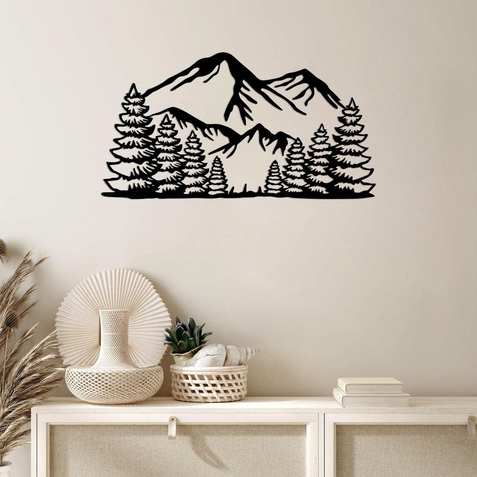 Wallity декорација за dzид Ergan, 37x70 см, 1,5 мм, црна