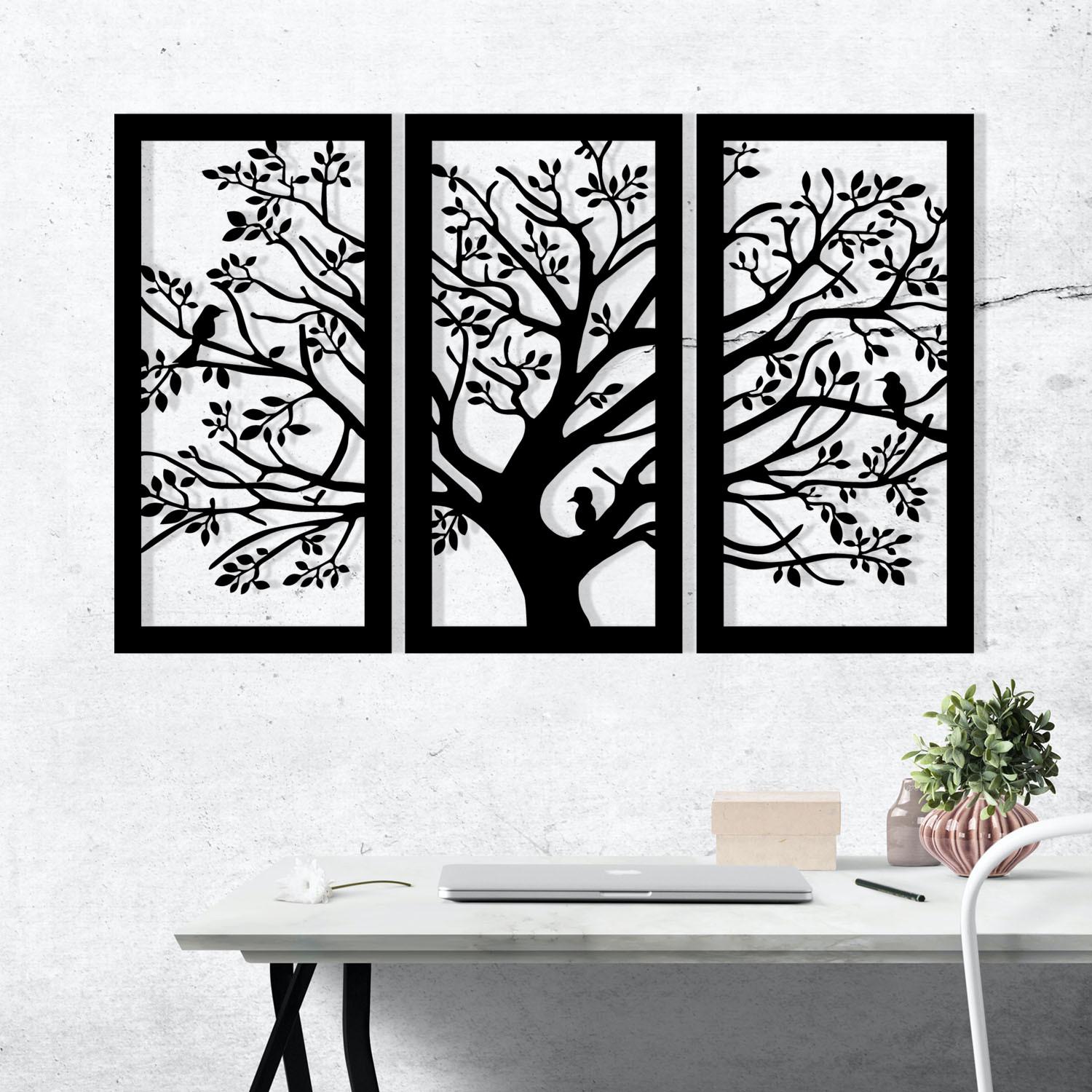 Wallity декорација за dzид Arbol-M124, 103x65 см, 1,2 мм, црна