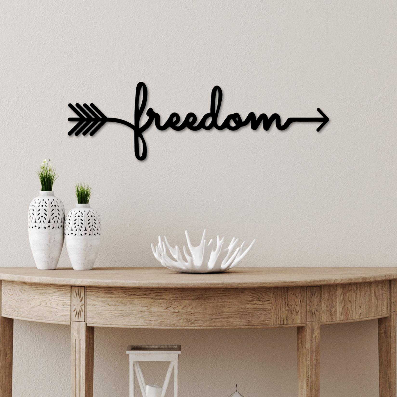 Wallity декорација за dzид Freedom, 62x19 см, 1,5 мм, црна