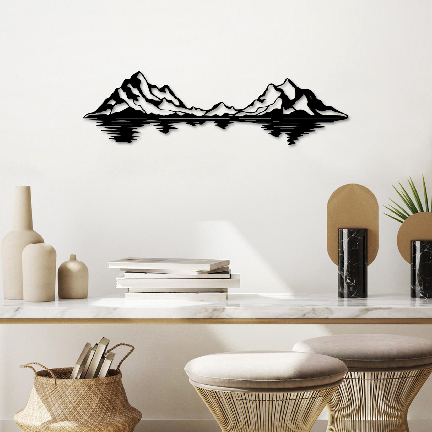 Wallity dzидна декорација пејзаж 1, 68x19 см, 1,5 мм, црна